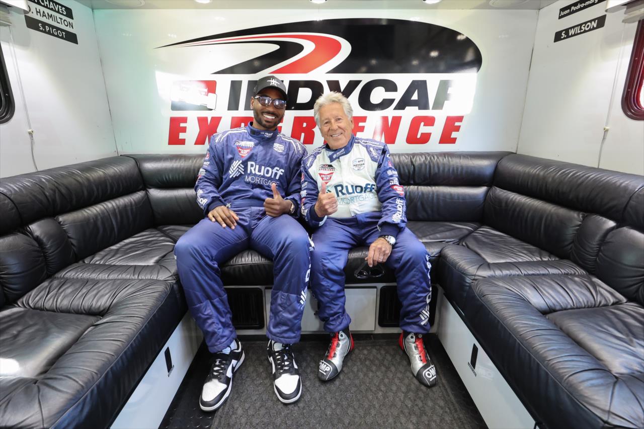 Braxton Miller prior to riding in the Ruoff Fastest Seat in Sports with Mario Andretti - Honda Indy 200 at Mid-Ohio - By: Chris Owens -- Photo by: Chris Owens